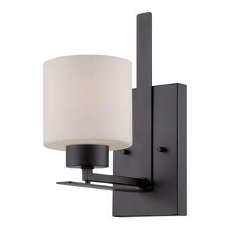 5" - 1 Light - 100W Max Aged Bronze Finish Etched Opal Glass Nuvo Lighting