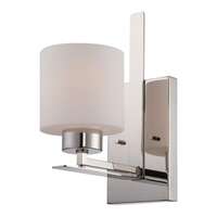 5" - 1 Light - 100W Max Polished Nickel Finish Etched Opal Glass Nuvo Lighting
