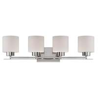 29&quot; - 4 Light - 100W Max Polished Nickel Finish Etched Opal Glass Nuvo Lighting