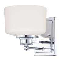 7" - 1 Light - 100W Max Polished Chrome Finish Satin White Glass Nuvo Lighting