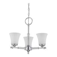 20&quot; - 3 Light - 60W Max Polished Chrome Finish Arms Up Frosted Etched Glass Nuvo Lighting