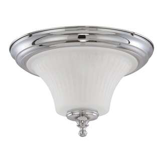 13&quot; - 2 Light - 60W Max Polished Chrome Finish Frosted Etched Glass Nuvo Lighting