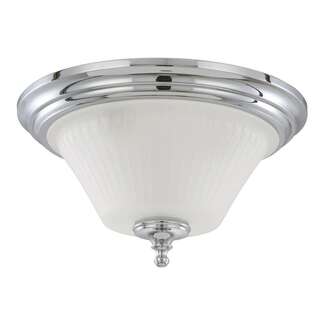 15&quot; - 3 Light - 60W Max Polished Chrome Finish Frosted Etched Glass Nuvo Lighting