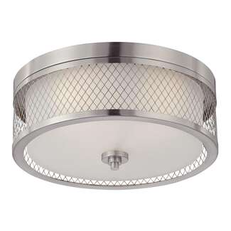15&quot; - 3 Light - 60W Max Brushed Nickel Finish Frosted Glass Nuvo Lighting