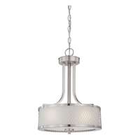 13.75&quot; - 3 Light - 60W Max Brushed Nickel Finish Frosted Glass Nuvo Lighting