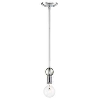 1 Lamp - 60W Max Polished Nickel Finish Crystal Accents Nuvo Lighting
