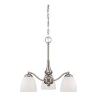 21&quot; - 3 Light - 60W Max Brushed Nickel Finish Arms Down Frosted Glass Nuvo Lighting