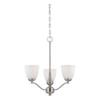 21&quot; - 3 Light - 60W Max Brushed Nickel Finish Arms Up Frosted Glass Nuvo Lighting