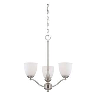 21&quot; - 3 Light - 60W Max Brushed Nickel Finish Arms Up Frosted Glass Nuvo Lighting