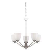 25&quot; - 5 Light - 60W Max Brushed Nickel Finish Arms Up Frosted Glass Nuvo Lighting