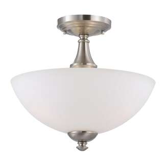 13&quot; - 3 Light - 60W Max Brushed Nickel Finish Frosted Glass Nuvo Lighting