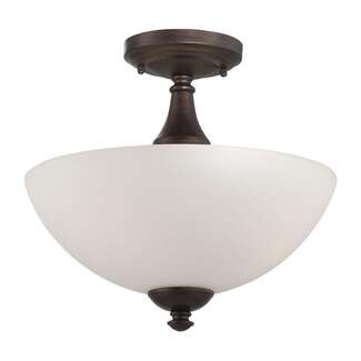 13&quot; - 3 Light - 60W Max Prairie Bronze Finish Frosted Glass Nuvo Lighting