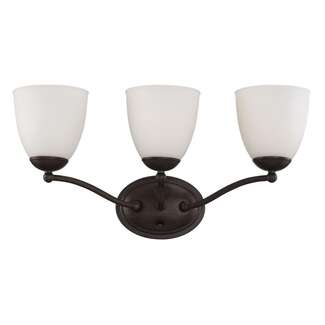 21" - 3 Light - 100W Max Prairie Bronze Finish Frosted Glass Nuvo Lighting