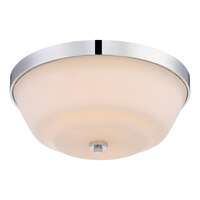 13.5&quot; - 2 Light - 60W Max Polished Nickel Finish White Glass Nuvo Lighting