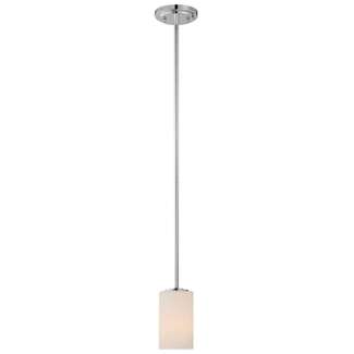 4&quot; - 1 Light - 100W Max Polished Nickel Finish White Glass Nuvo Lighting