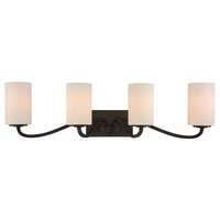 34&quot; - 4 Light - 100W Max Forest Bronze Finish White Glass Nuvo Lighting
