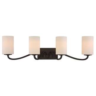 34&quot; - 4 Light - 100W Max Forest Bronze Finish White Glass Nuvo Lighting
