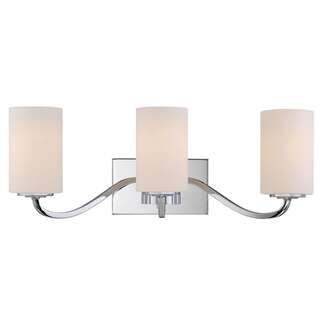 23" - 3 Light - 100W Max Polished Nickel Finish White Glass Nuvo Lighting