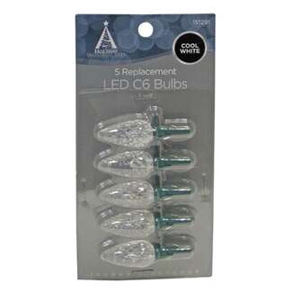 Holiday Wonderland LED Replacement Bulbs 5Pk - C6 - CW