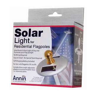 Silver Residental Mini Flag Pole Solar Light For Poles 5&#39; To 8&#39;