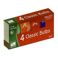 Incandescent Replacement Bulbs - 4PK - C7 Multi - Transparent Twinkle