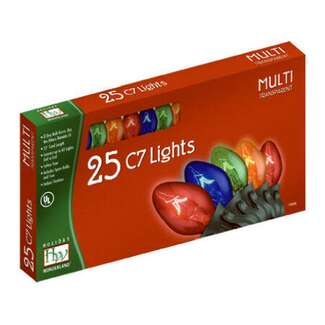 Holiday Wonderland Incandescent - C7 Multi Transparent - 25 Lights