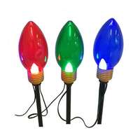 6PC Multi-Color LED Pathway Markers With C9 Reflectors