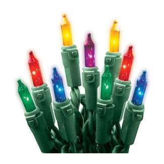 2 x 150 Bulb - Incandescent 34.1 Ft Per Set Multi-Color - 2.75&quot; Spacing Connect 3 Sets Holiday Wonderland
