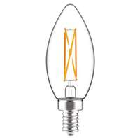 3.3 Watt - 300 Lumens Dimmable 3000K to 2200K 90+ CRI - B11 Filament LED Candelabra Base RAB Lighting