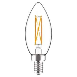 5.5 Watt - 500 Lumens Dimmable 3000K to 2200K 90+ CRI - B11 Filament LED Candelabra Base RAB Lighting