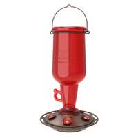 Red Glass Jug Hummingbird Feeder 23 OZ Nectar Capacity