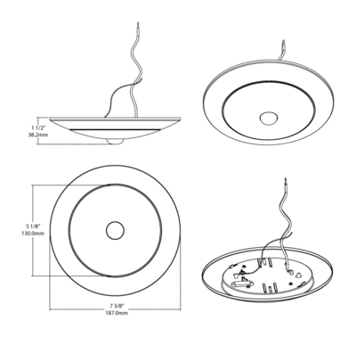 DSKFA-6R159CCT120WS/PIR Dimensions