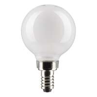 5.5 Watt - 500 Lumens 2700K - 90 CRI Dimmable - Wet Rated G16.5 LED Filament White - Candelabra Satco Lighting