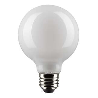 6 Watt - 500 Lumens 3000K - 90 CRI Dimmable - Wet Rated G25 LED Filament White Finish Satco Lighting