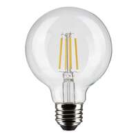 2PK - 6W - 500 Lumens 3000K - 90 CRI - Clear Wet Rated - Dimmable G25 Filament LED Satco Lighting