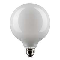 6 Watt - 500 Lumens 2700K - 90 CRI Dimmable - Wet Rated G40 LED Filament White Finish Satco Lighting