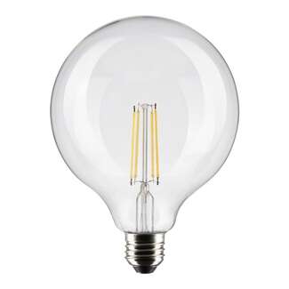 8 Watt - 800 Lumens 3000K - 90 CRI Dimmable - Wet Rated G40 LED Filament Clear Finish Satco Lighting