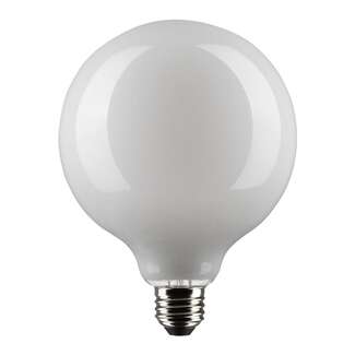 8 Watt - 800 Lumens 4000K - 90 CRI Dimmable - Wet Rated G40 LED Filament White Finish Satco Lighting