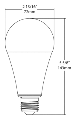 A21-23-E26-830-DIM 120V Dimensions
