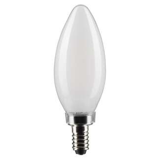 4 Watt - 350 Lumens 3000K - 90 CRI - Frosted Wet Rated - Dimmable B11 Filament LED Satco Lighting