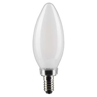 5.5 Watt - 500 Lumens 2700K - 90 CRI - Frosted Wet Rated - Dimmable B11 Filament LED Satco Lighting