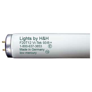 24" T12 - 20 Watts 6700K - 1,305 Lumens Vi-Tek 93<sup>®</sup> Plus 40,000 Hours H&amp;H Industries