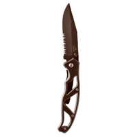Gray Serrated Paraframe Knife - Lightweight - Single Blade