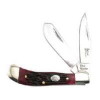 Steel Warrior Small Saddlehorn Pocket Knife Red Walnut Bone Handle