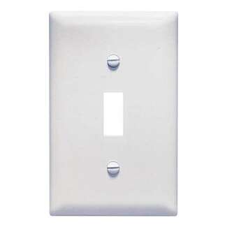 15 Pack - White 1 Toggle Opening Switch Wall Plates - 1 Gang