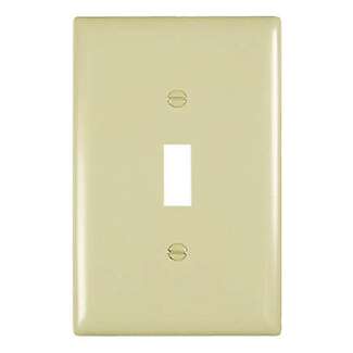 10 Pack - Ivory 1 Toggle Opening Switch Wall Plates - 1 Gang