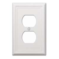 12 Pack - Chelsea White Finish - Duplex Wall Plates - Stamped Steel