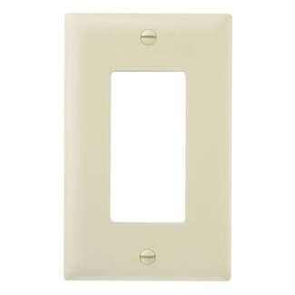 10 Pack - Ivory Decorator Opening Wall Plates - 1 Gang