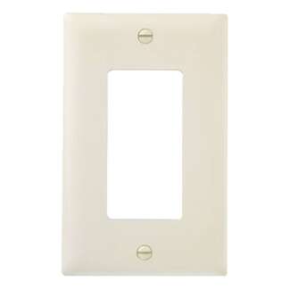 10 Pack - Light Almond Decorator Opening Wall Plates - 1 Gang