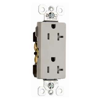 8 Pack - Gray Decorator Outlets 20A - Heavy Duty